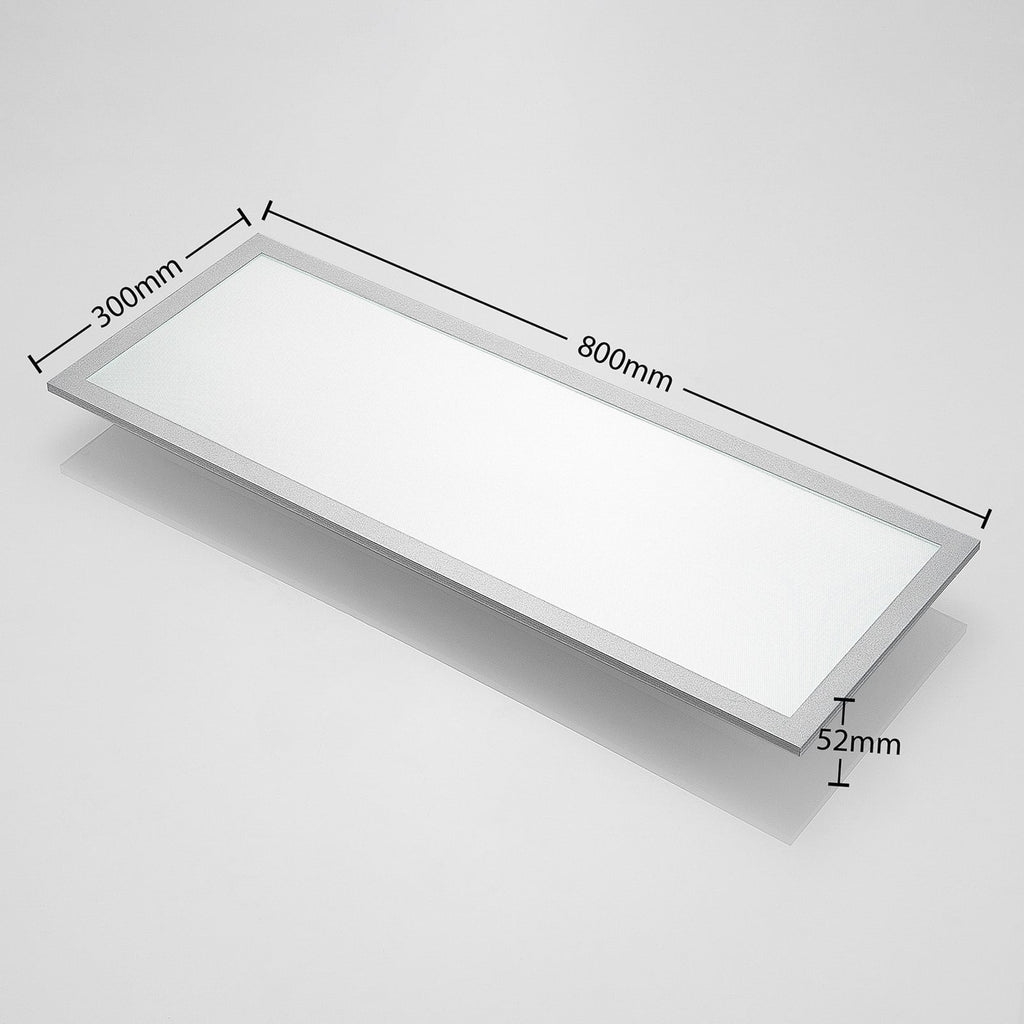 LED-panel Lyndra sølv aluminium dimbar CCT montert i tak