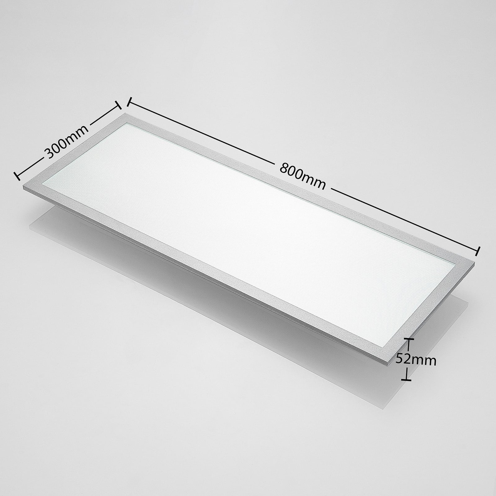 LED-panel Lyndra sølv aluminium dimbar CCT montert i tak