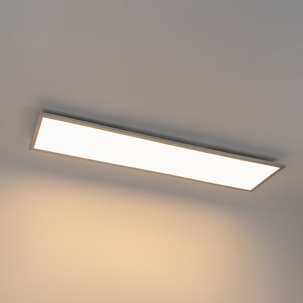 LED-panel Lysander CCT dimbar sølv med fjernkontroll