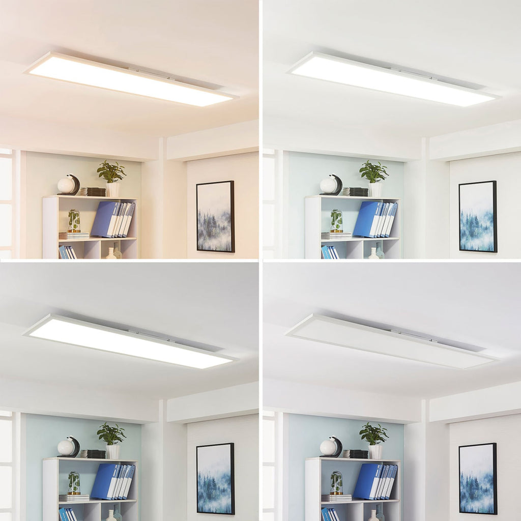LED-panel Lysander dimbar hvit 119 cm montert i tak