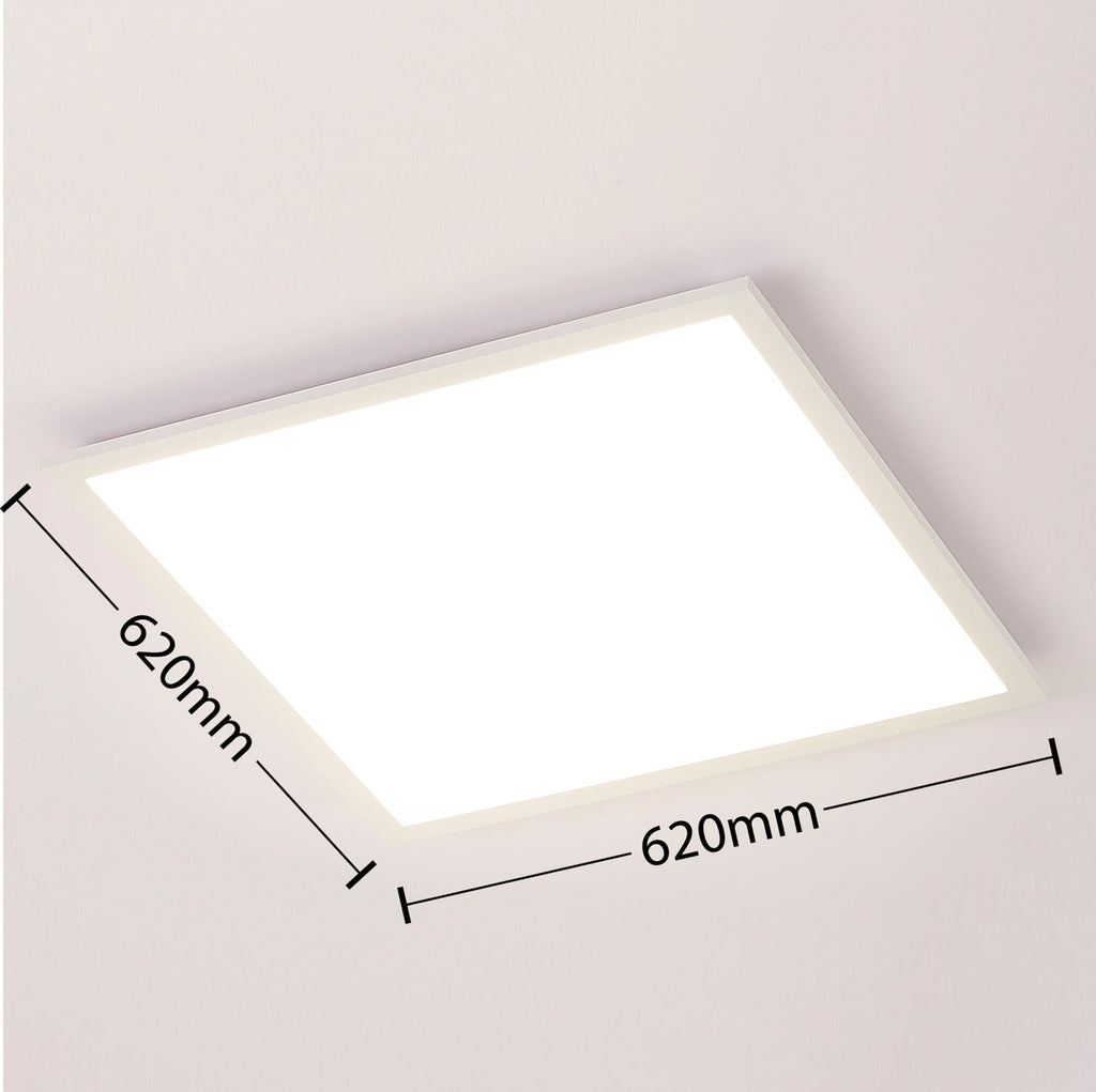 LED-panel Lysander dimbar hvit 62x62 cm 36W CCT nærbilde lys