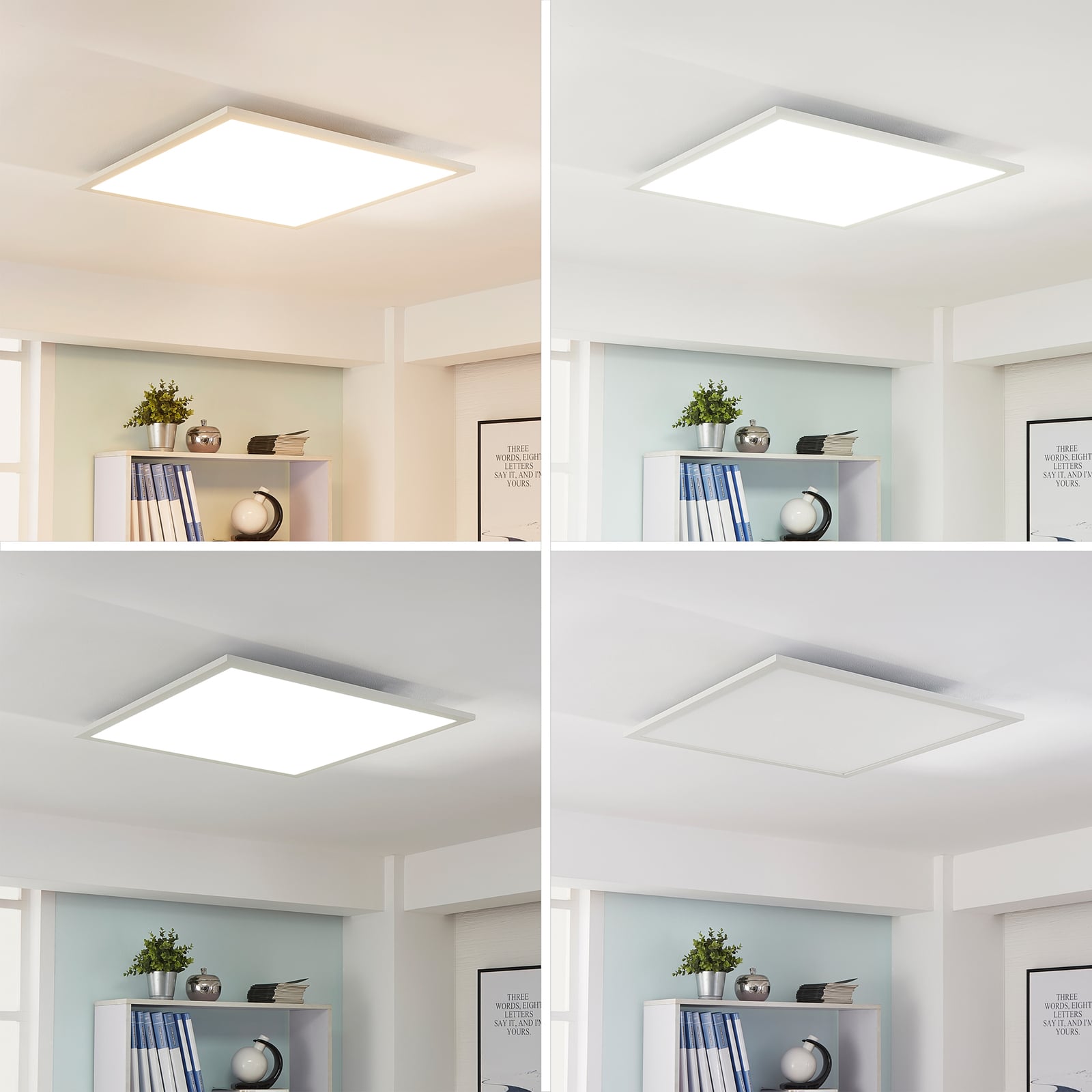 LED-panel Lysander dimbar hvit 62x62 cm 36W CCT installasjon
