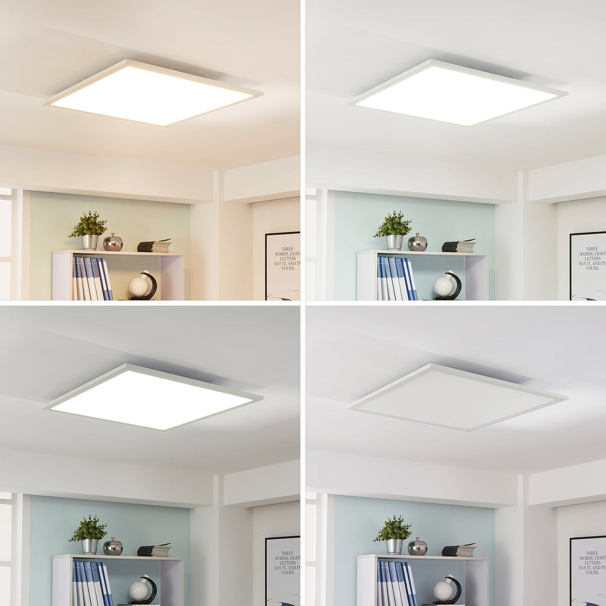 LED-panel Lysander dimbar hvit 62x62 cm 36W CCT installasjon