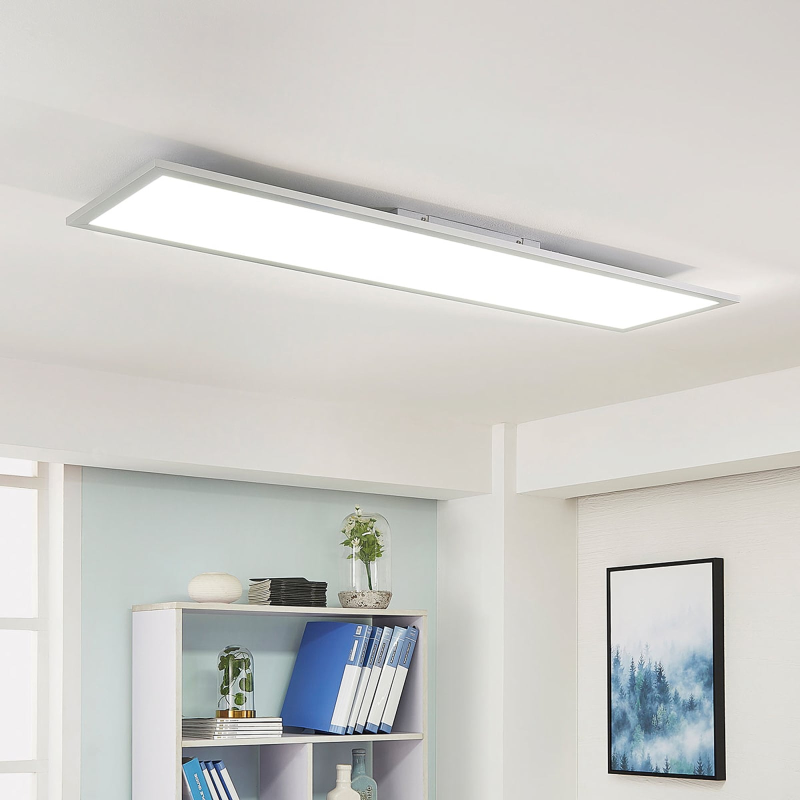LED-panel Lysander dimbar sølv 119 cm 32W CCT forfra