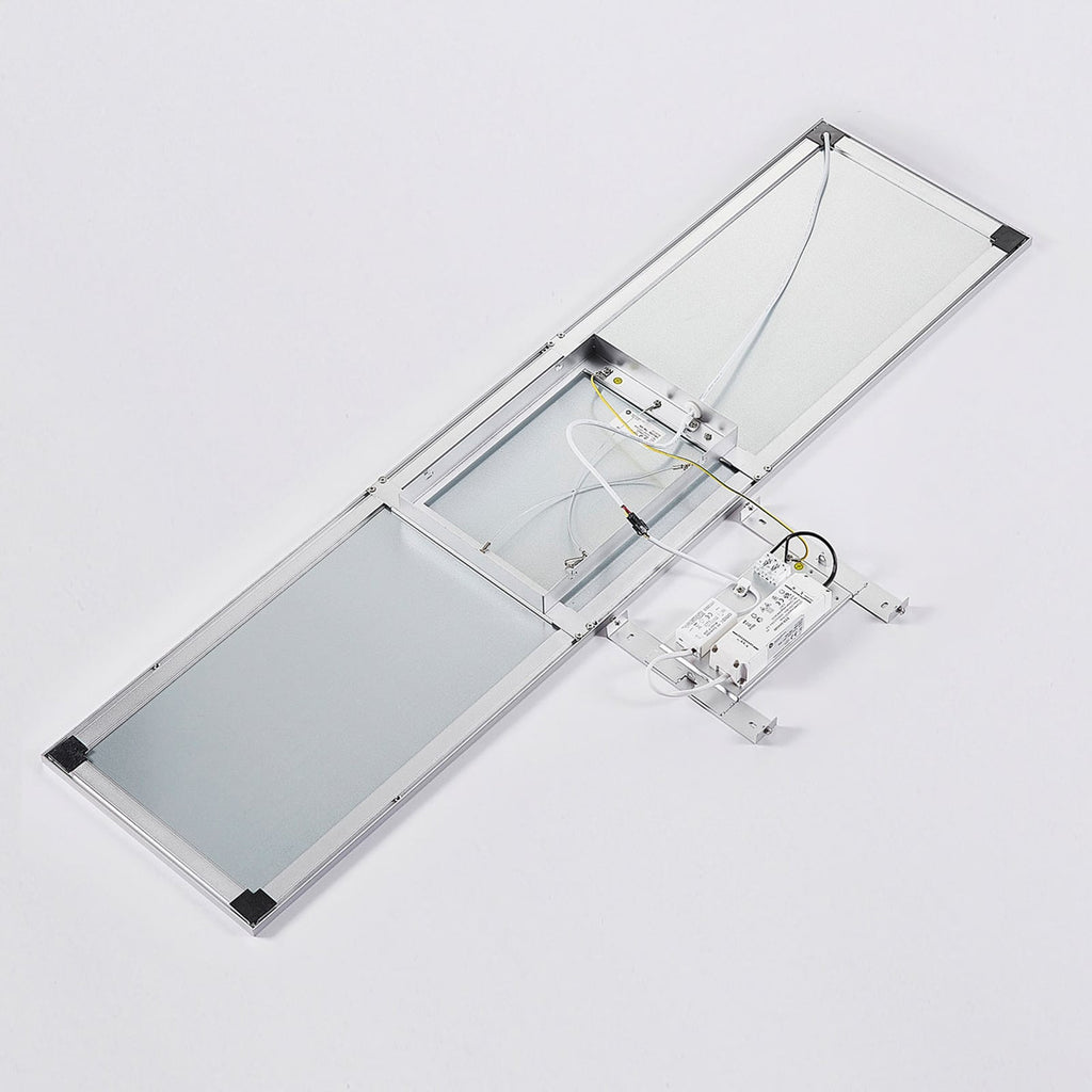 LED-panel Lysander dimbar sølv 119 cm 32W CCT sideprofil