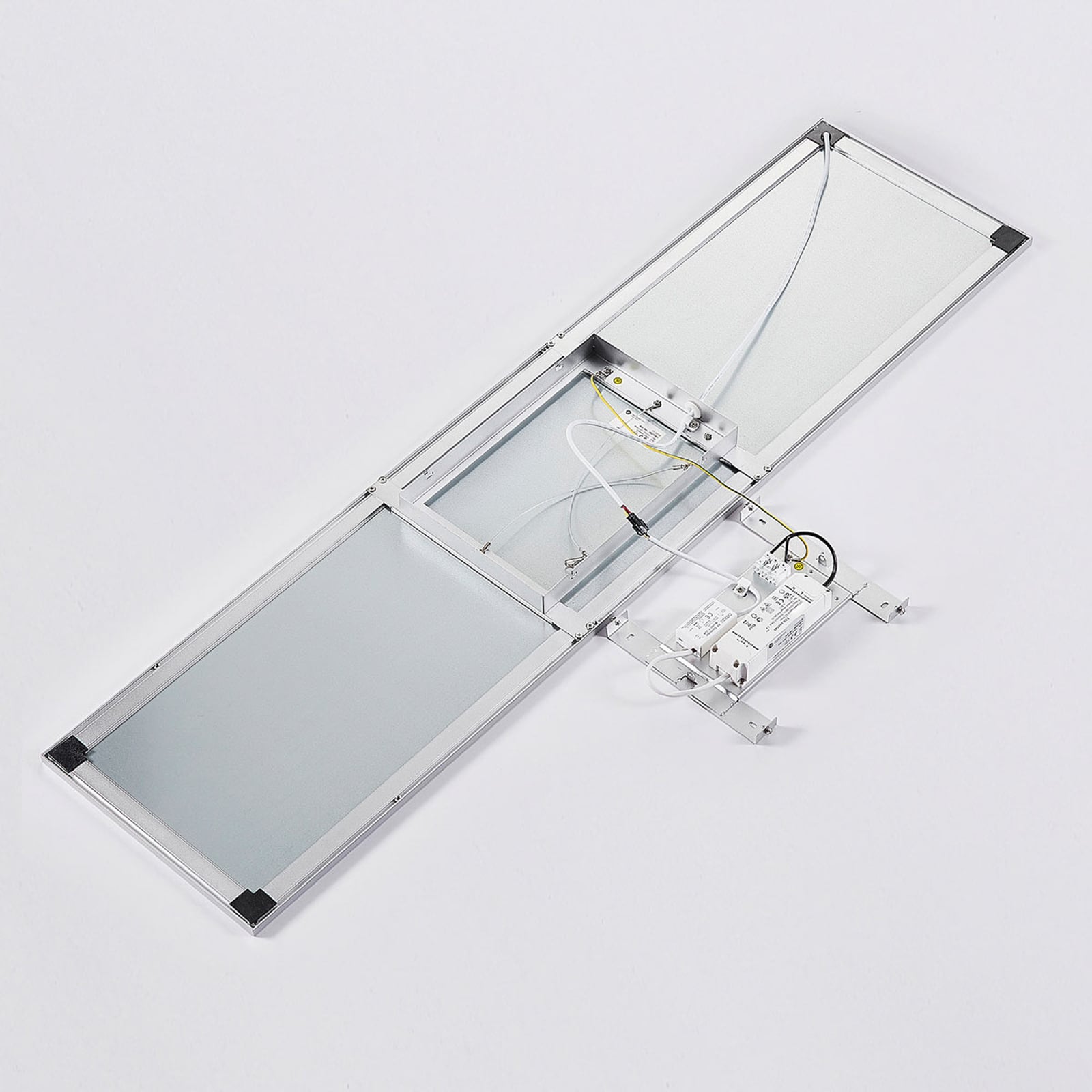 LED-panel Lysander dimbar sølv 119 cm 32W CCT sideprofil