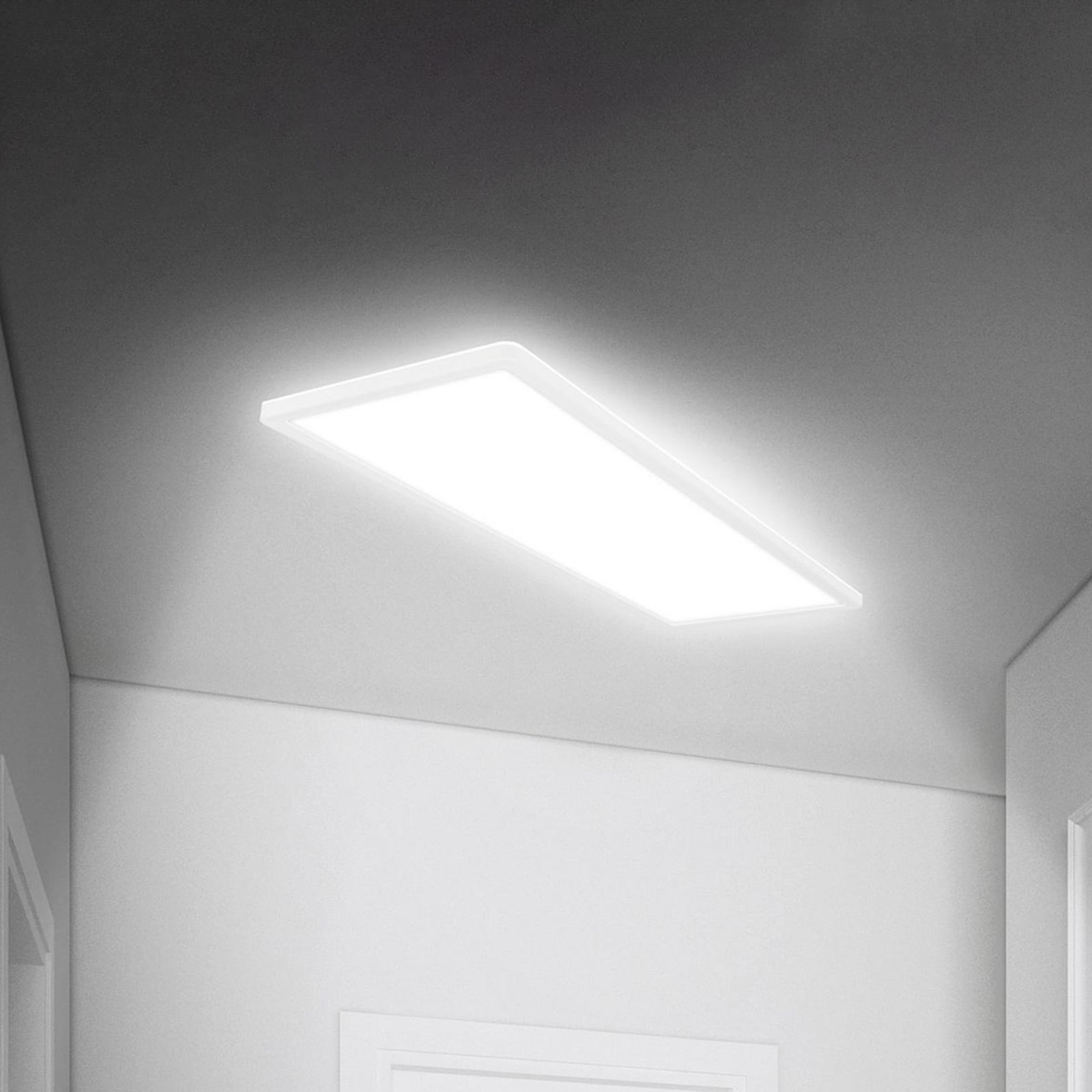 LED-panel Move med bevegelsessensor 58x20 cm IP44 hvit forfra