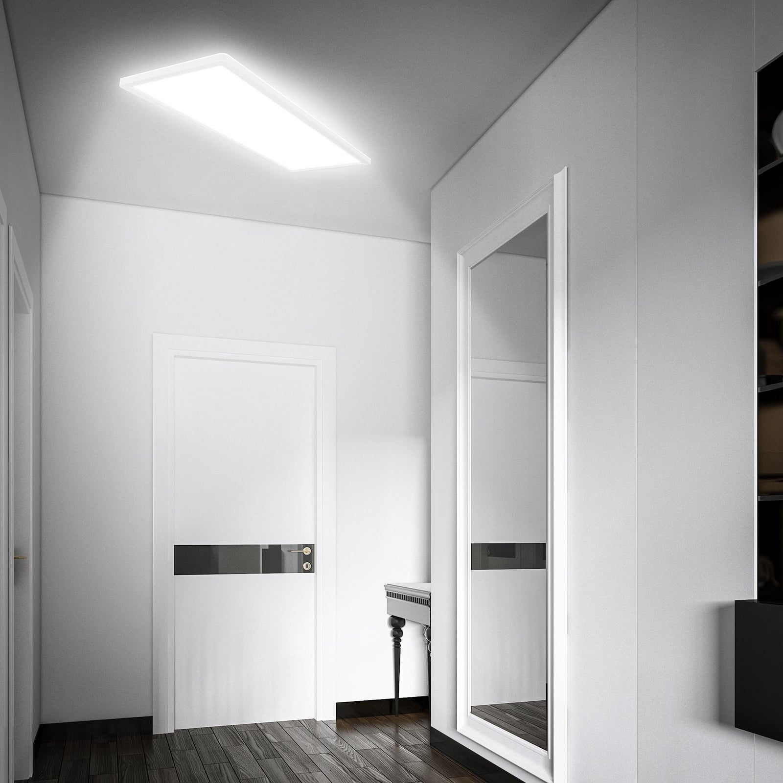 LED-panel Move med bevegelsessensor 58x20 cm IP44 hvit lys