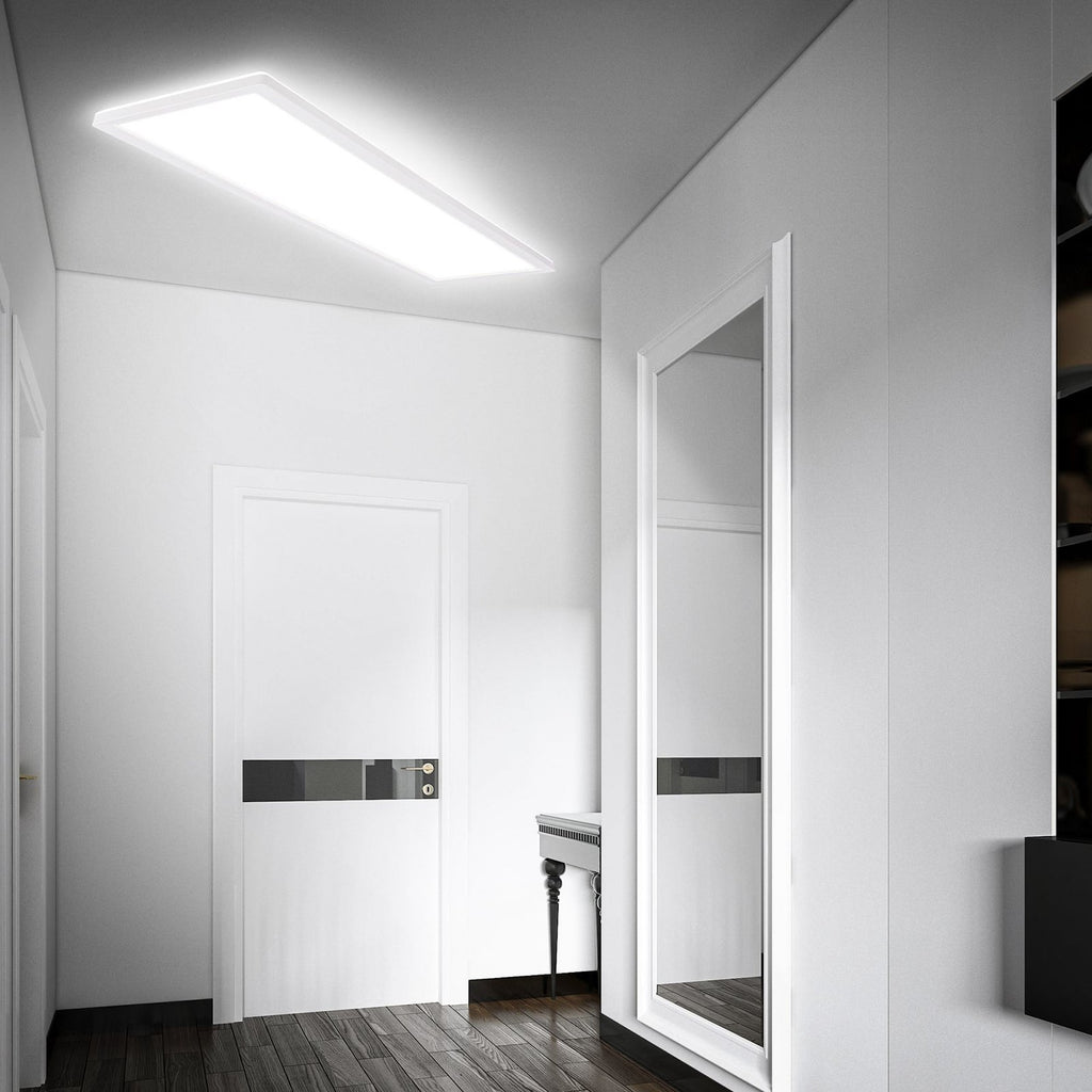 LED-panel Move med bevegelsessensor hvit 98x20 cm IP44 lysdetalj