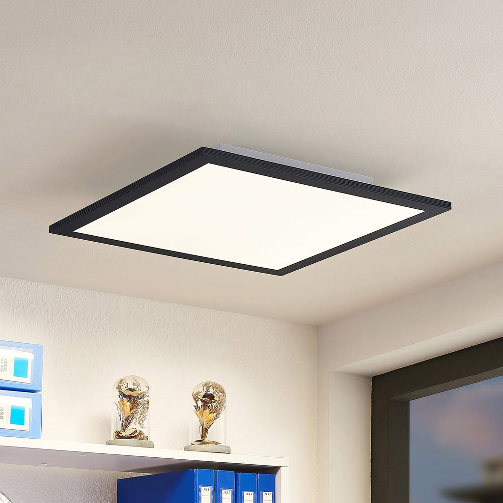 LED-panel Nelios 40x40 cm 4000K svart aluminium forfra