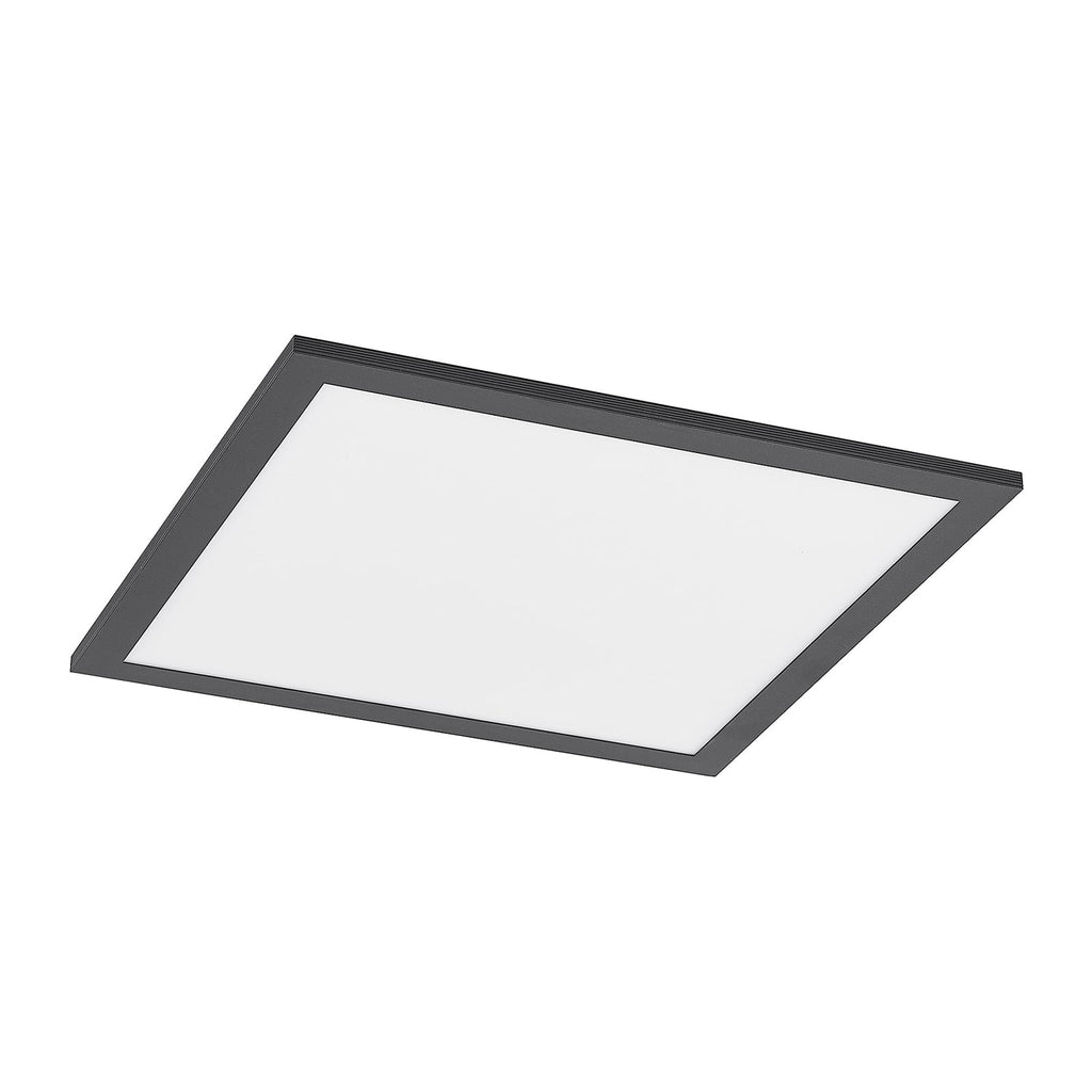 LED-panel Nelios 40x40 cm 4000K svart aluminium montert i tak