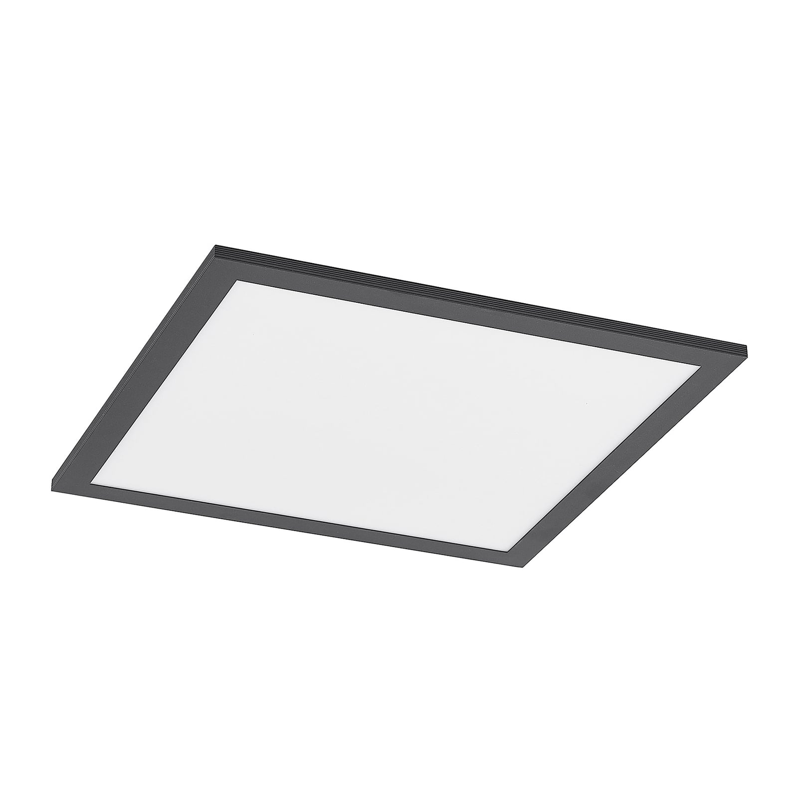 LED-panel Nelios 40x40 cm 4000K svart aluminium montert i tak