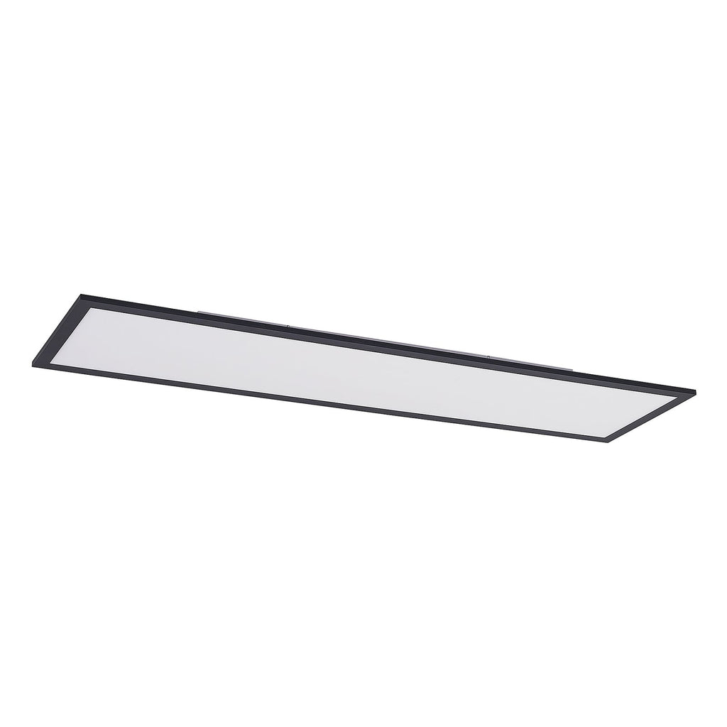 LED-panel Nelios dimbar CCT 120x30 cm svart aluminium detalj