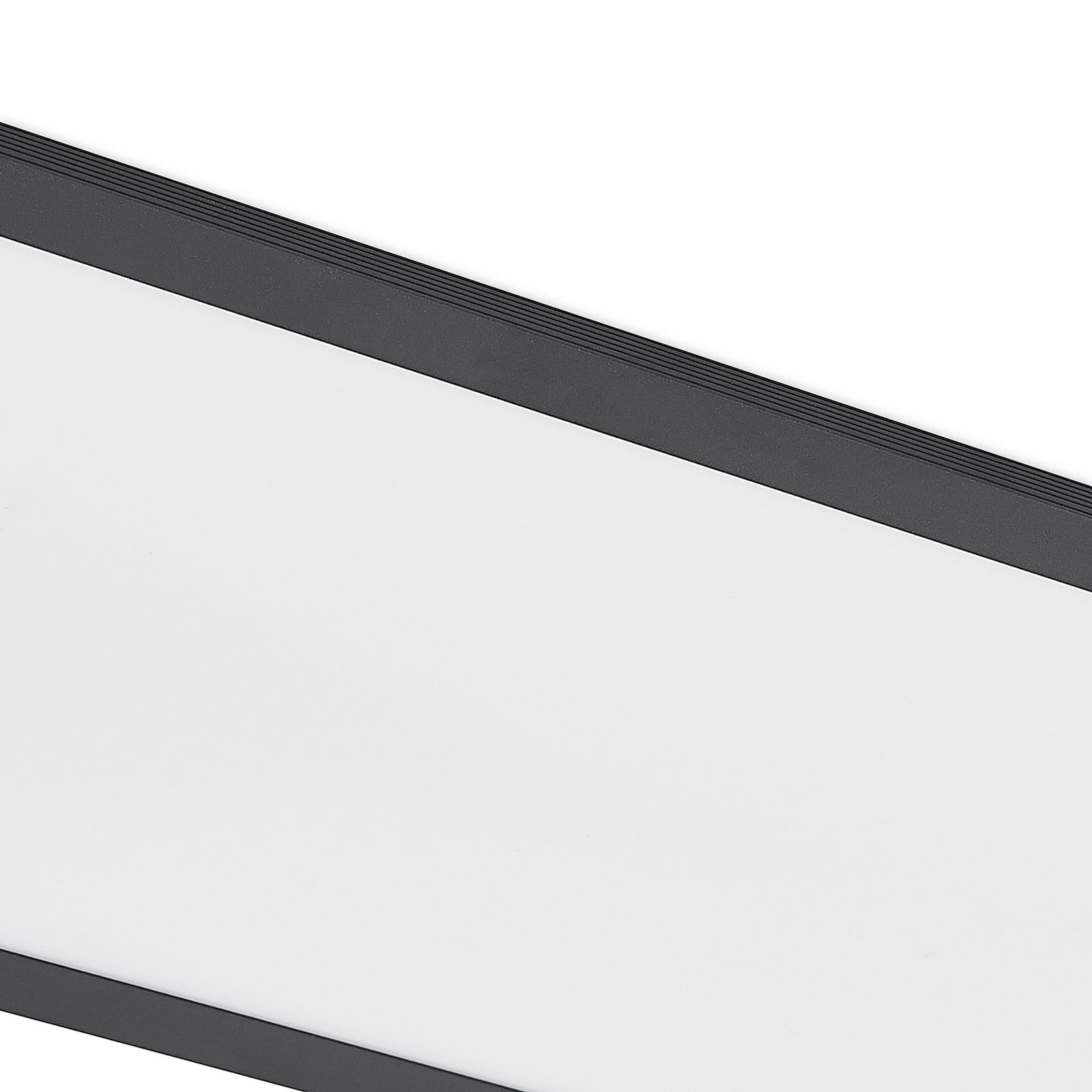 LED-panel Nelios dimbar CCT 120x30 cm svart aluminium sideprofil