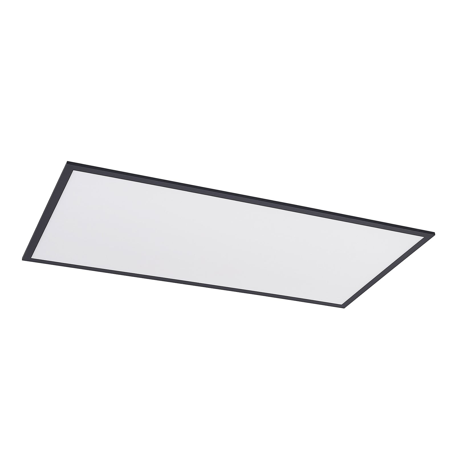 LED-panel Nelios dimbar CCT 120x60 cm svart aluminium montert i tak