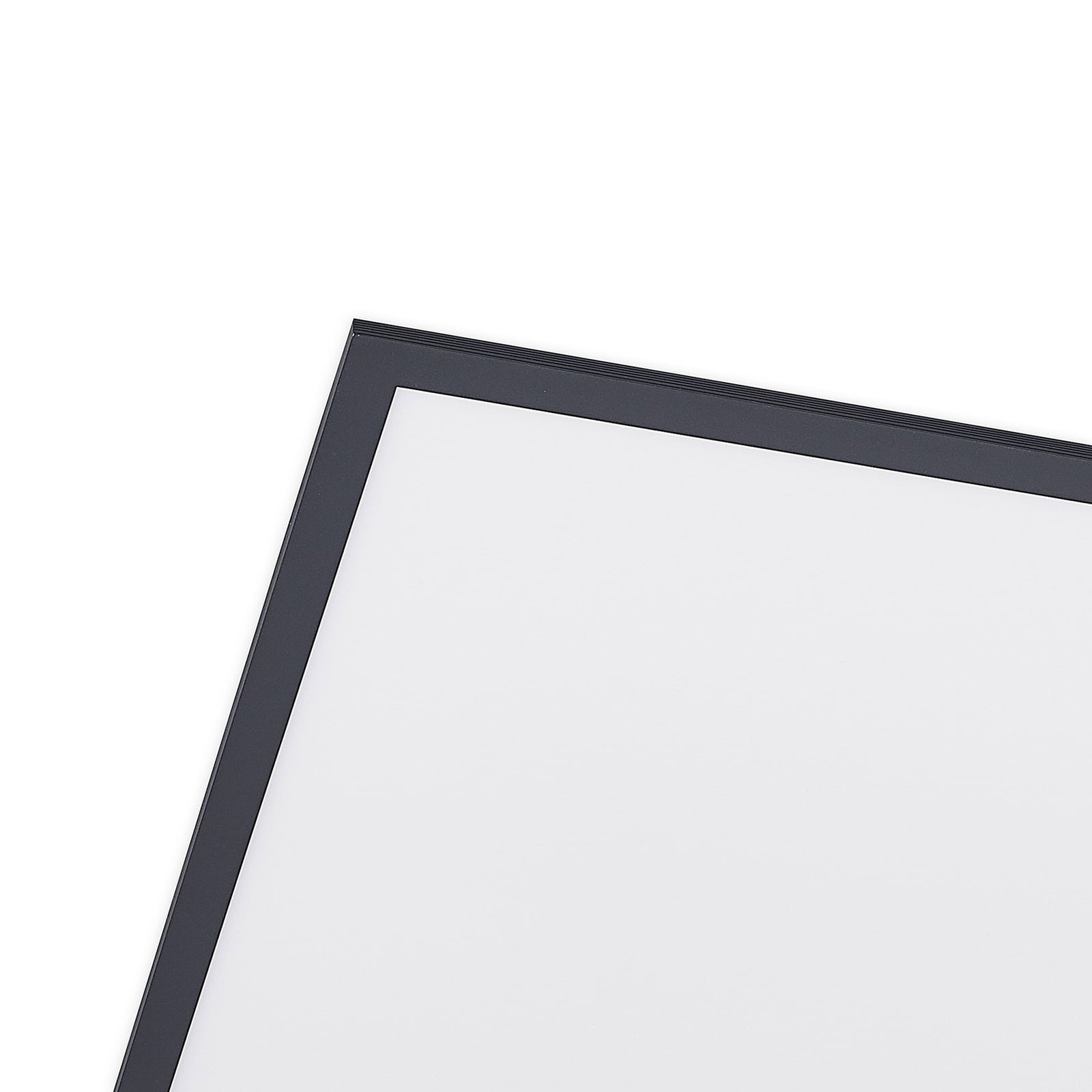 LED-panel Nelios dimbar CCT 120x60 cm svart aluminium sideprofil