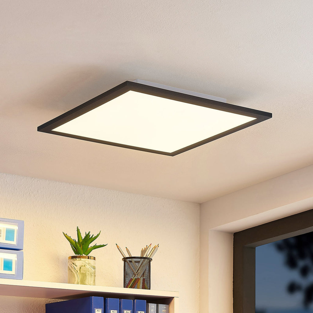 LED-panel Nelios dimbar CCT 40x40 cm svart aluminium forfra