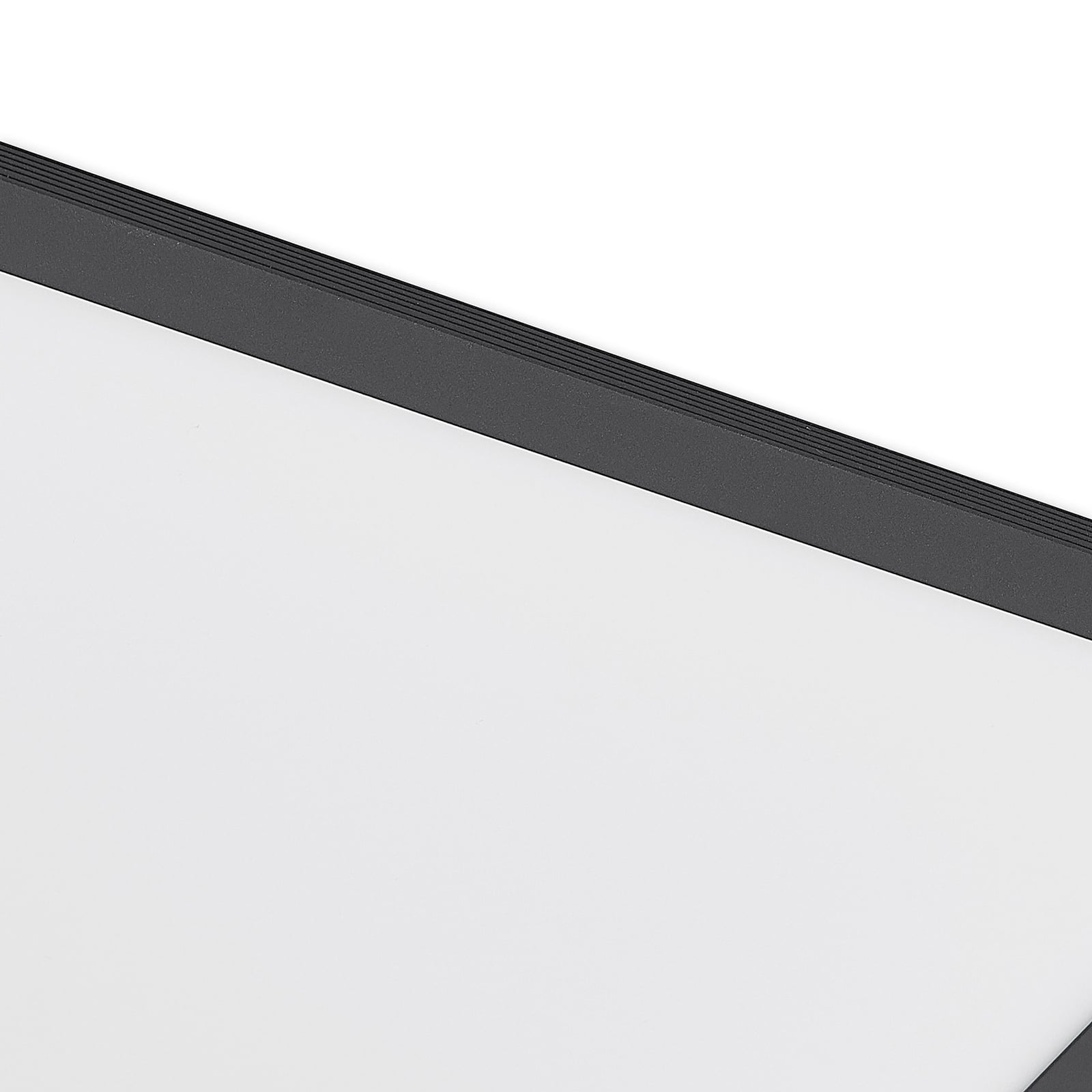 LED-panel Nelios dimbar CCT 40x40 cm svart aluminium lysdetalj