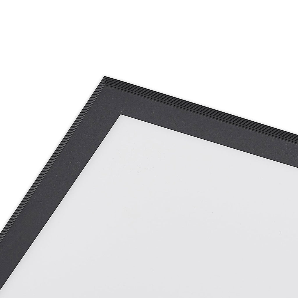 LED-panel Nelios svart 62x62 cm CCT dimbar fjernkontroll slått på