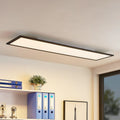 LED-panel Nelios svart aluminium 120x30 cm forfra