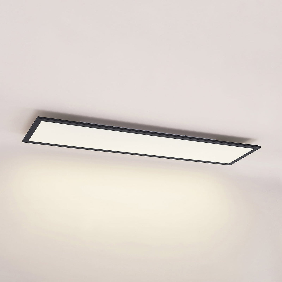 LED-panel Nelios svart aluminium 120x30 cm lysdiffusor