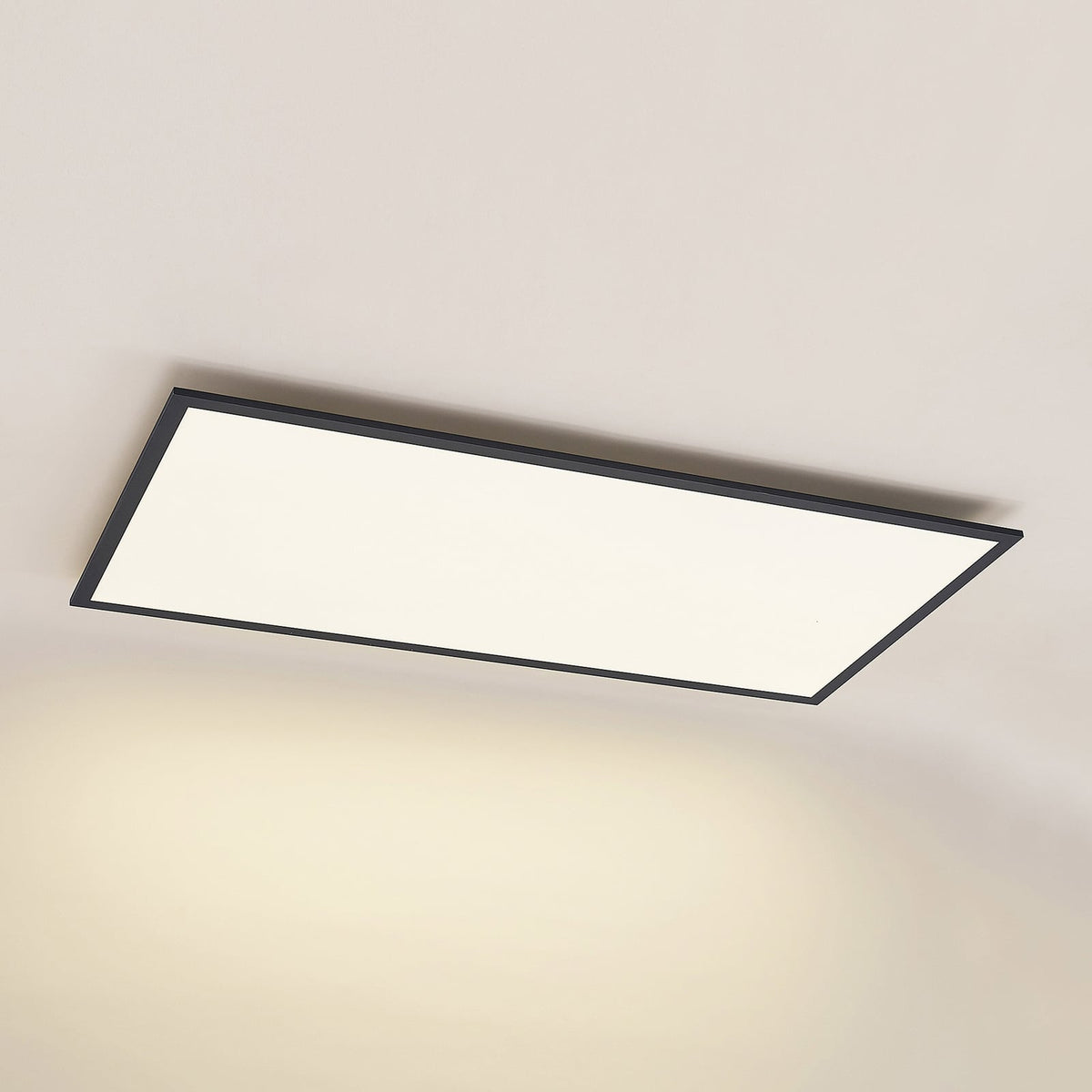 LED-panel Nelios svart aluminium 120x60 cm 72W sideprofil