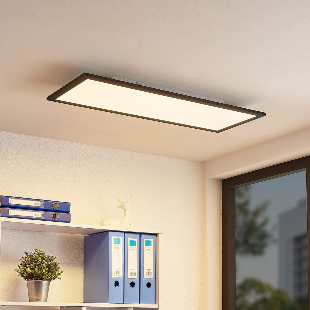 LED-panel Nelios svart aluminium 80x30 cm bakside