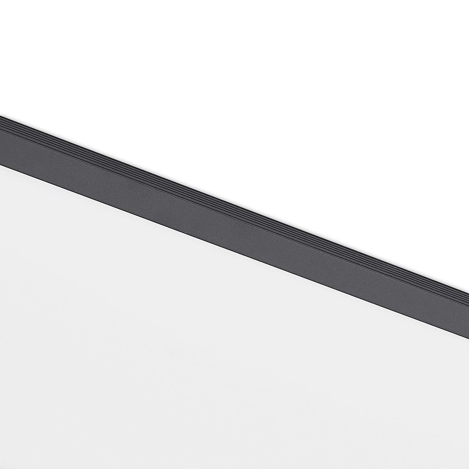 LED-panel Nelios svart aluminium 80x30 cm installasjonsdetalj