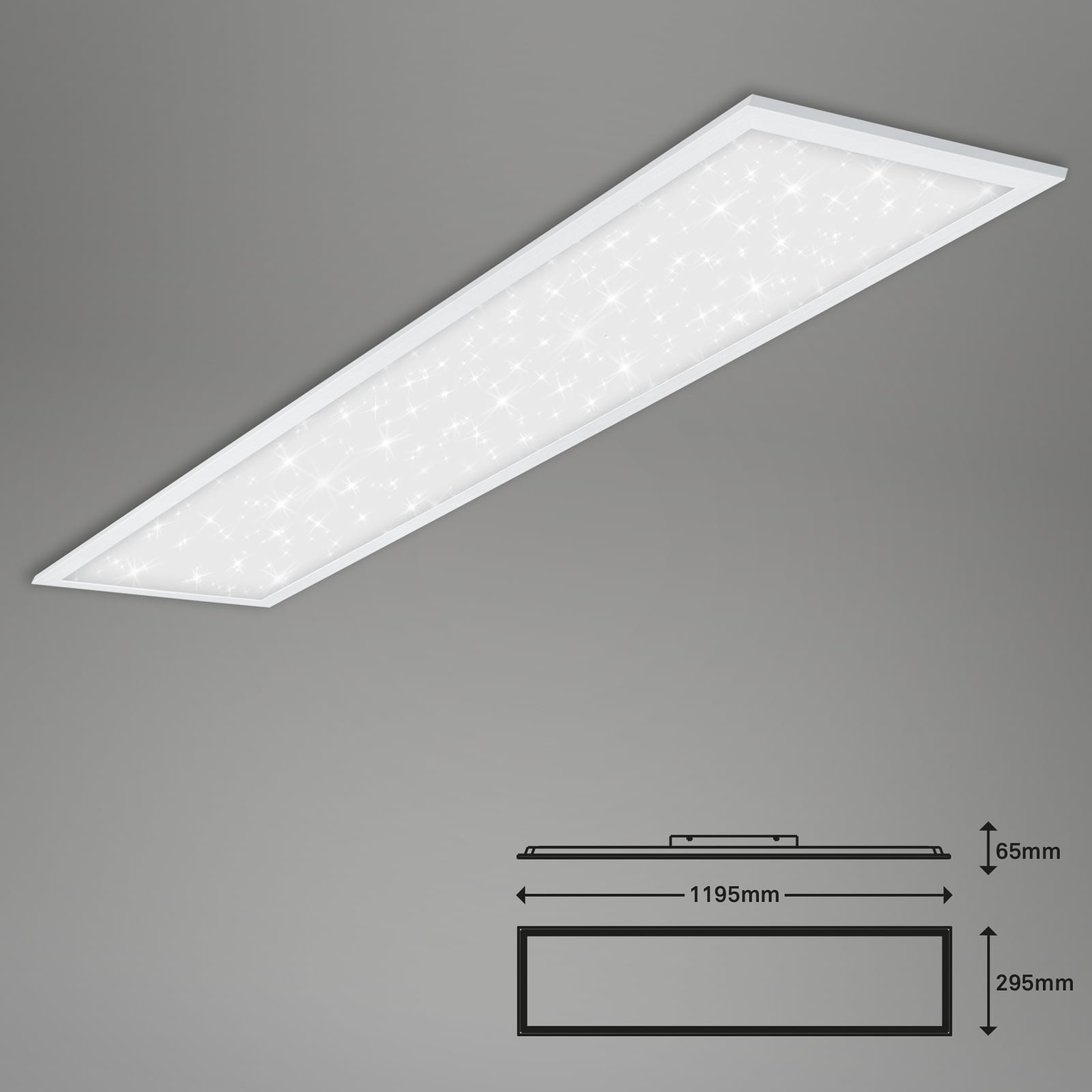 LED-panel Pallas dimbar CCT 119,5x29,5 cm hvit 36W komplett sett
