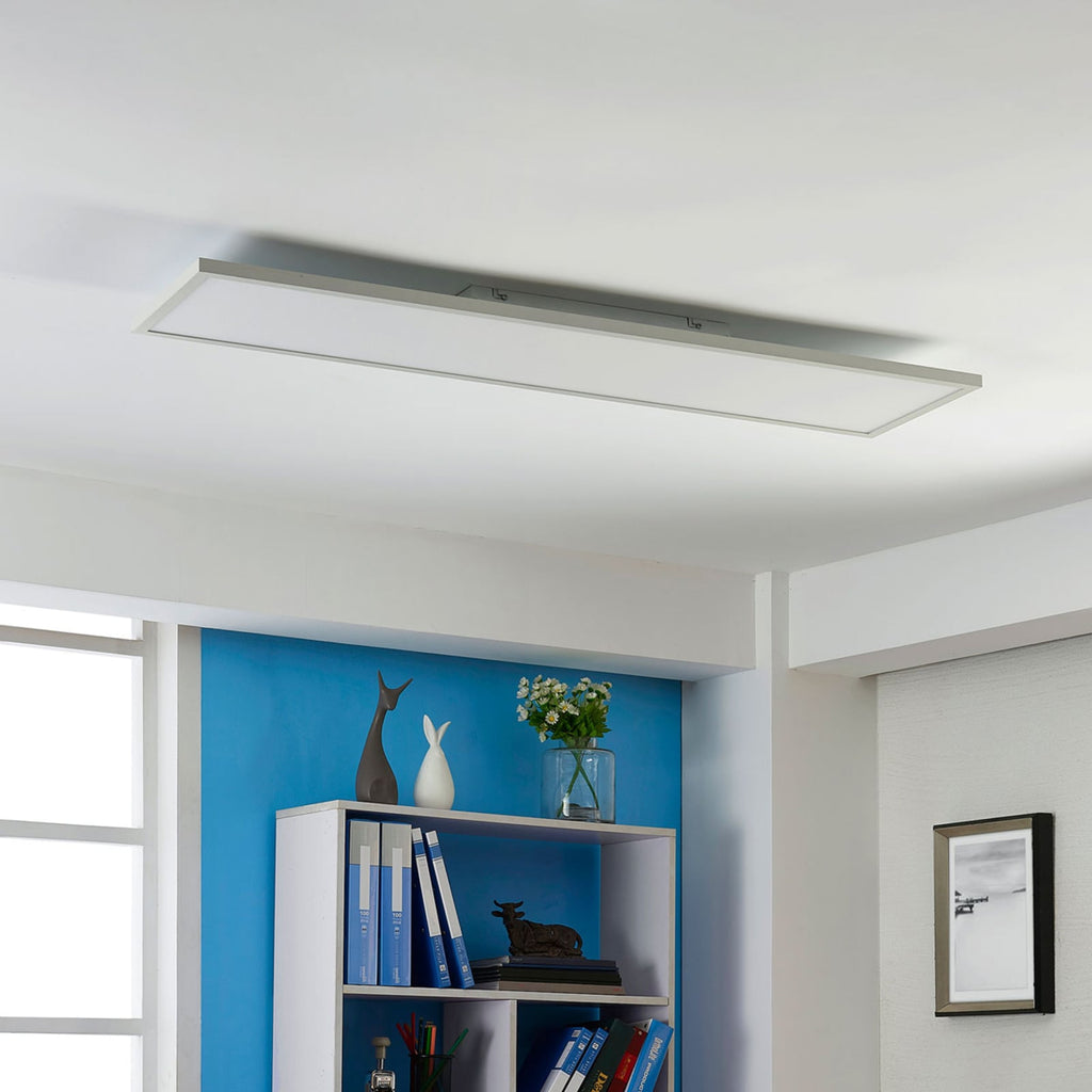LED-panel Philia CCT dimbar 120x30 cm 30W fjernkontroll montert i tak