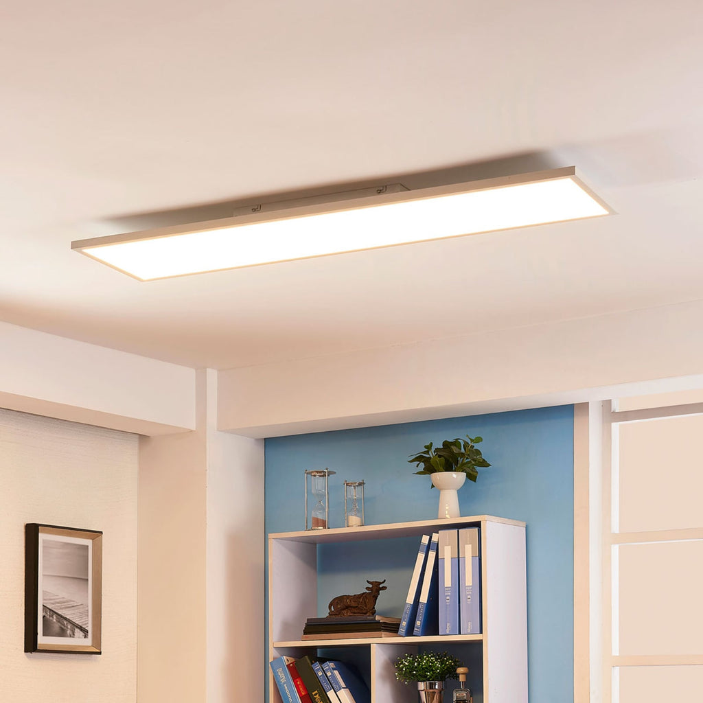 LED-panel Philia hvit 120x30 cm CCT dimbar fjernkontroll bakside