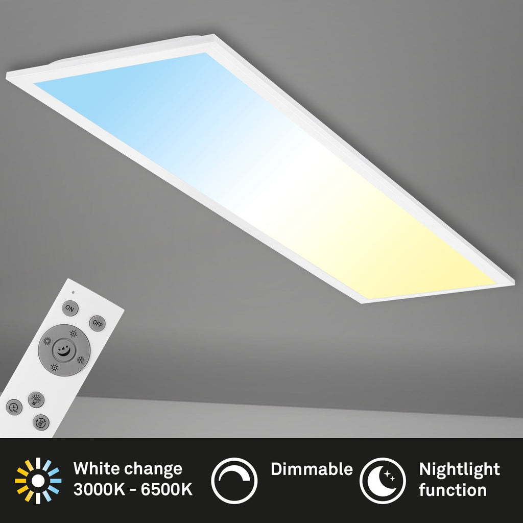 Nærbilde av fjernkontroll til LED-panel Piatto CCT dimbar 100x25 cm hvit med fjernkontroll