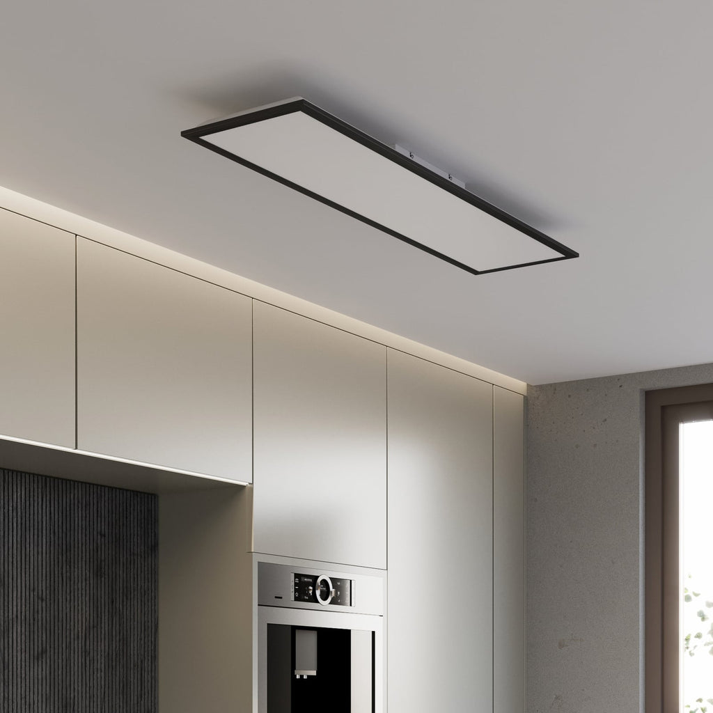Detalj av LED-panel Piatto CCT dimbar 100x25 cm svart