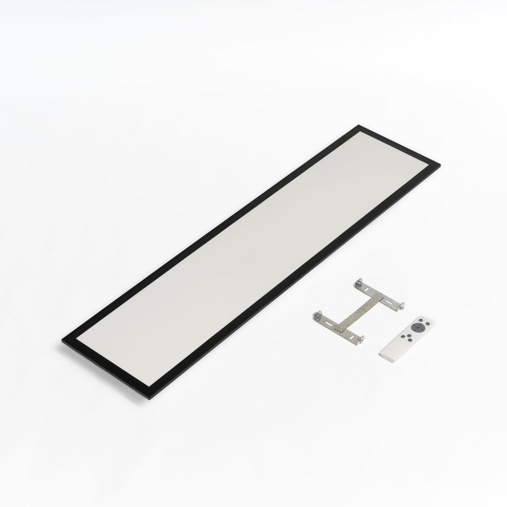 LED-panel Piatto CCT dimbar 100x25 cm svart lysstyrke