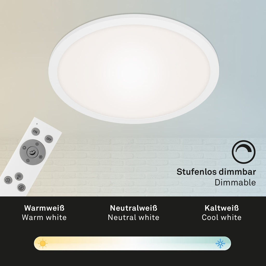 Detalj av LED-panel Piatto CCT dimbar med fjernkontroll