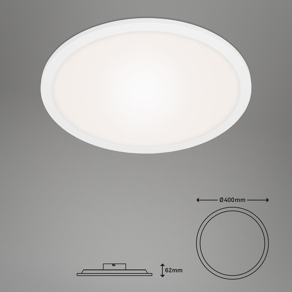 Montert LED-panel Piatto CCT dimbar med fjernkontroll i rom