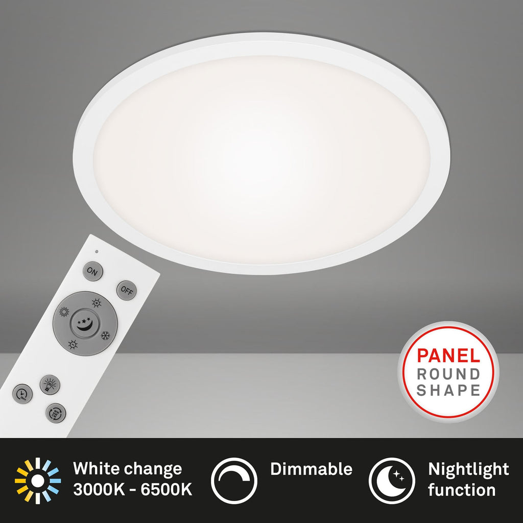 LED-panel Piatto CCT dimbar med fjernkontroll sideprofil