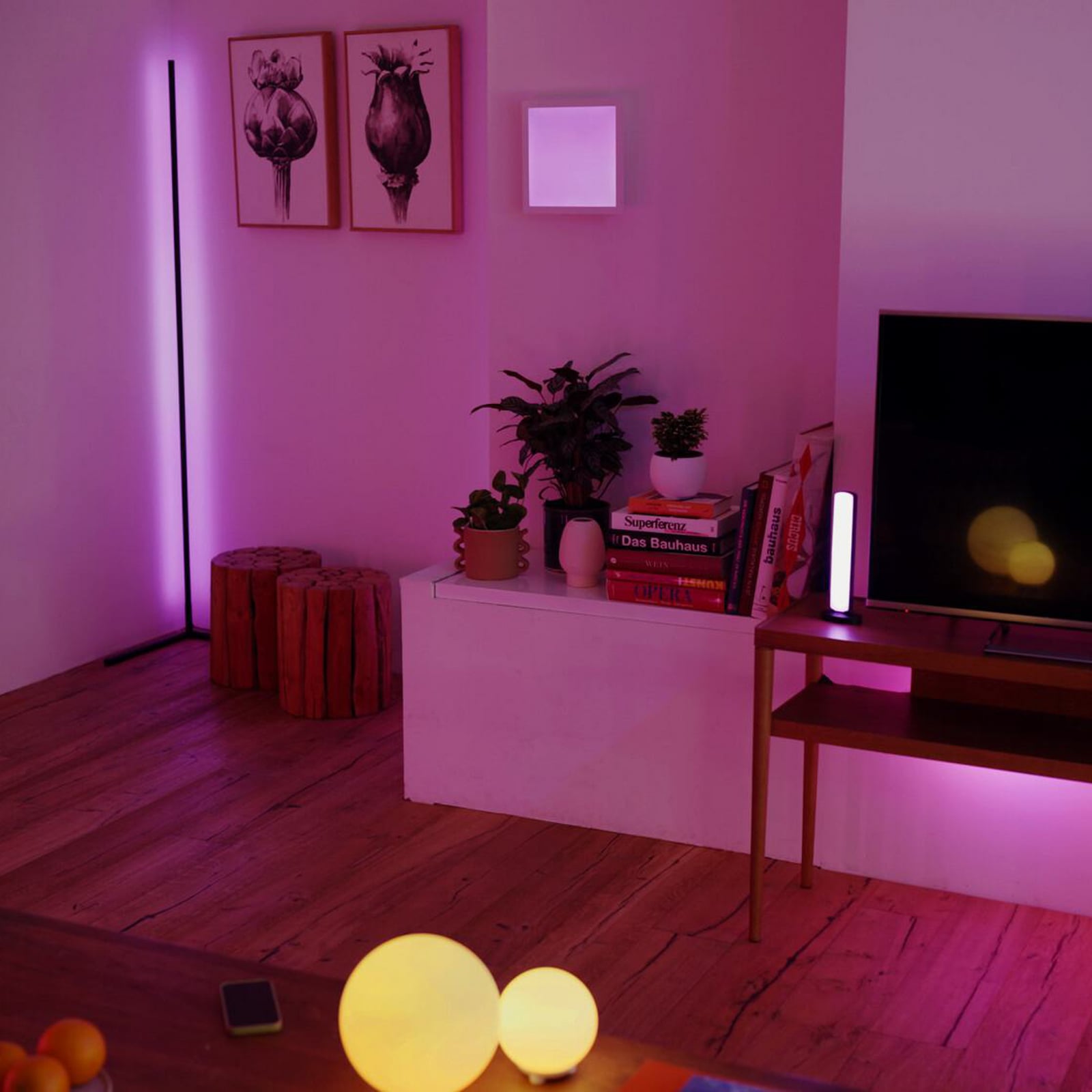LED-panel PLANON MAGIC WiFi 30 cm RGB CCT dimbar app-styring skjermbilde