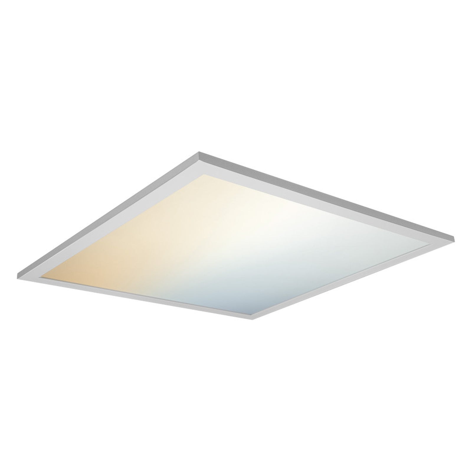 Detalj av LED-panel Planon Plus WiFi CCT dimbar aluminium og akryl