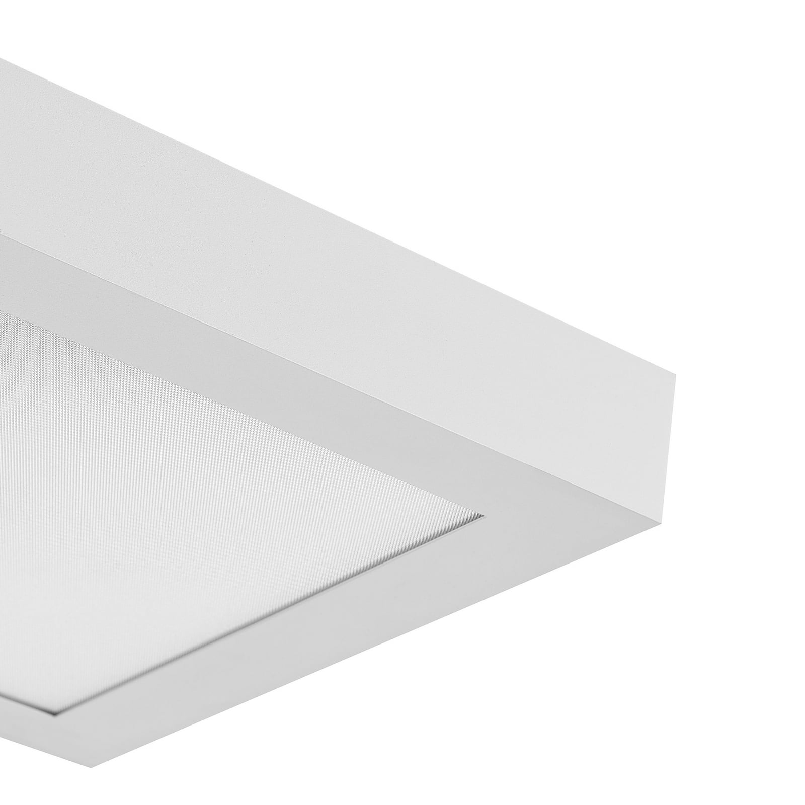 Nærbilde av mikroprismatisk diffusor på LED-panel PRO OFFICE SANO 123x33 cm DALI CCT dimbar hvit
