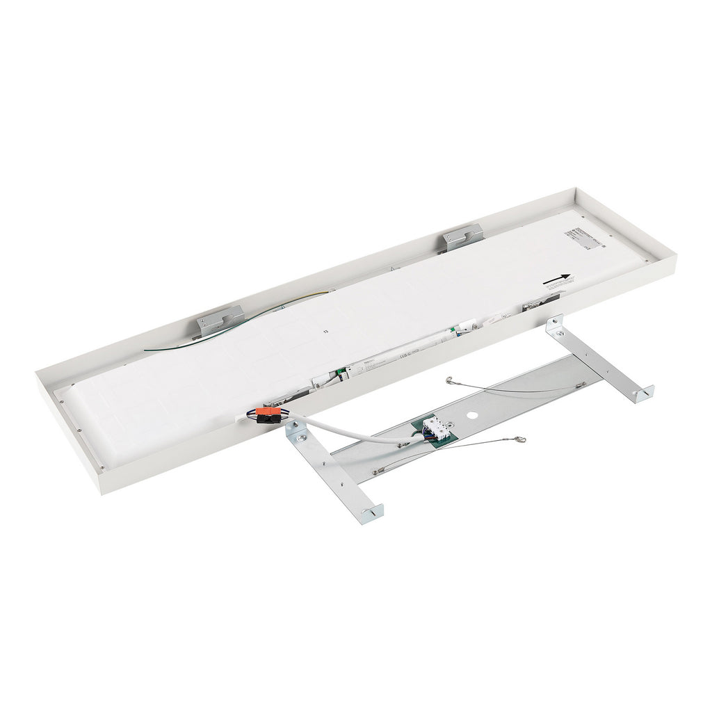LED-panel PRO OFFICE SANO 123x33 cm DALI CCT dimbar hvit sideprofil