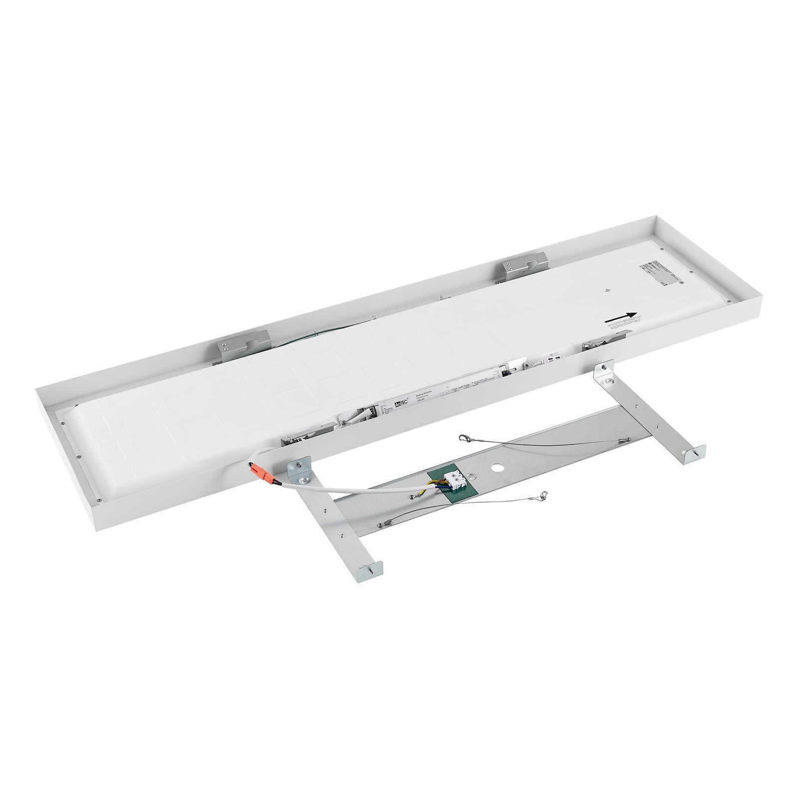 LED-panel PRO OFFICE SANO med lys på i arbeidsrom