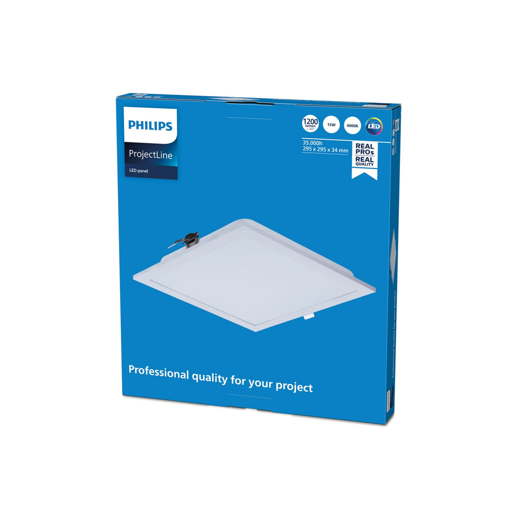 LED-panel ProjectLine hvit 4000K 30x30 cm 15W Philips detalj