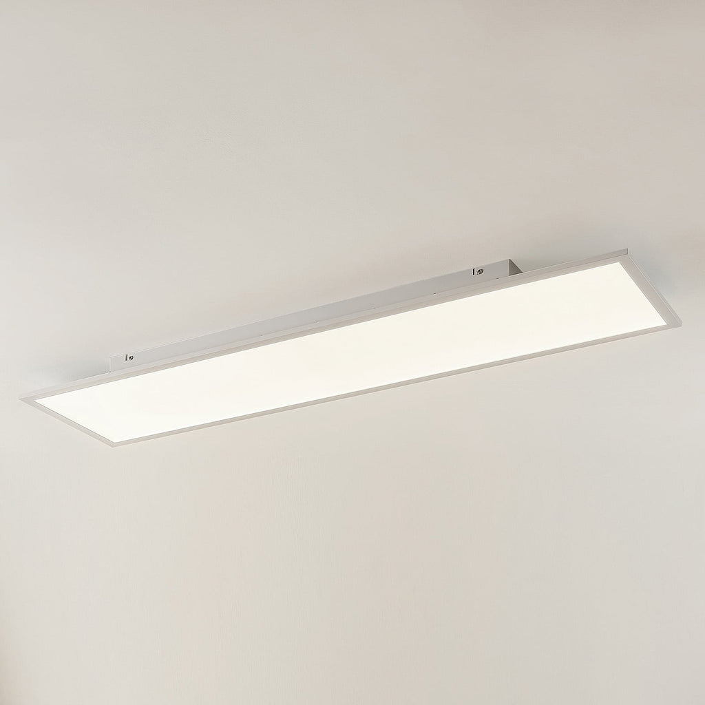 LED-panel Quais 120x30 cm hvit aluminium nærbilde av lys