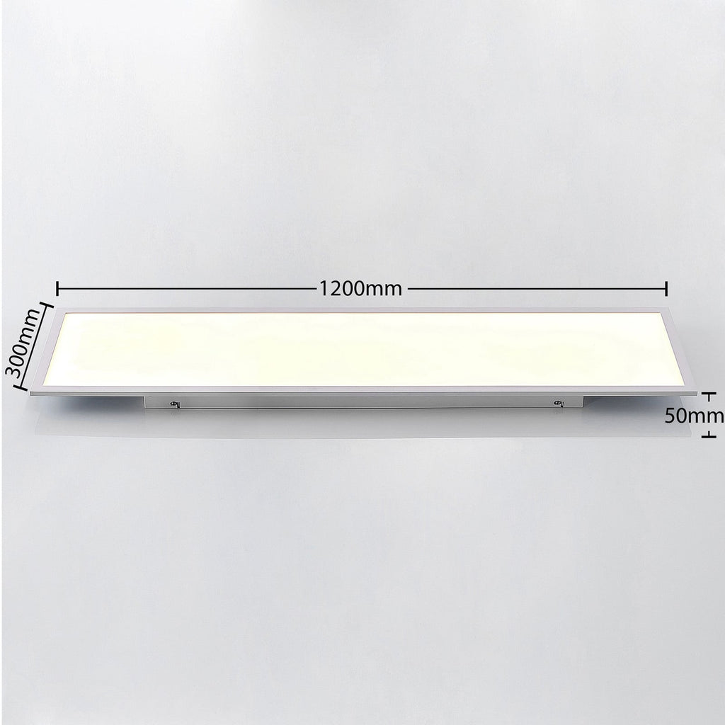 LED-panel Quais 120x30 cm hvit aluminium montert i tak