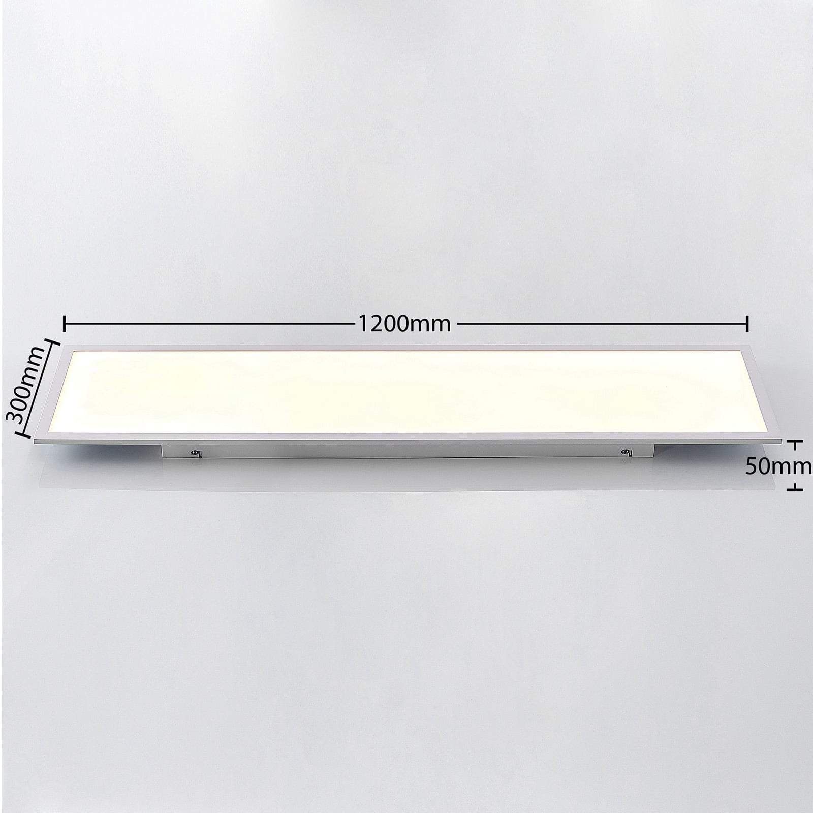 LED-panel Quais 120x30 cm hvit aluminium montert i tak