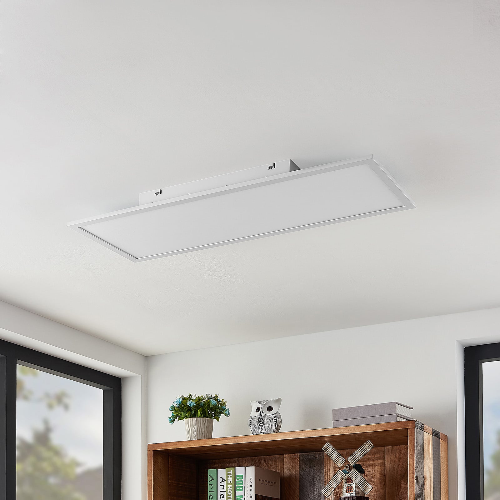 LED-panel Quais hvit aluminium 80x30 cm bakside