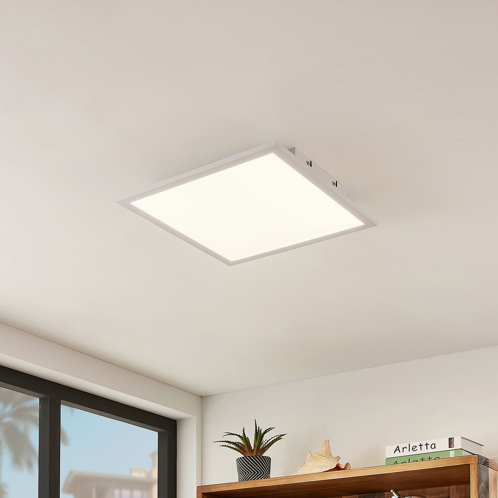 LED-panel Quais hvit aluminium forfra
