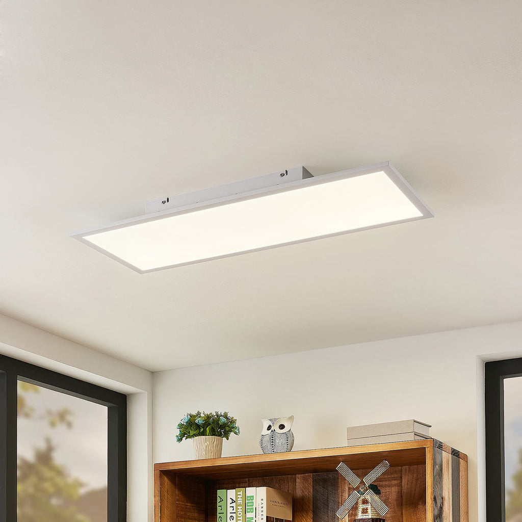 LED-panel Quais hvit aluminium 80x30 cm front