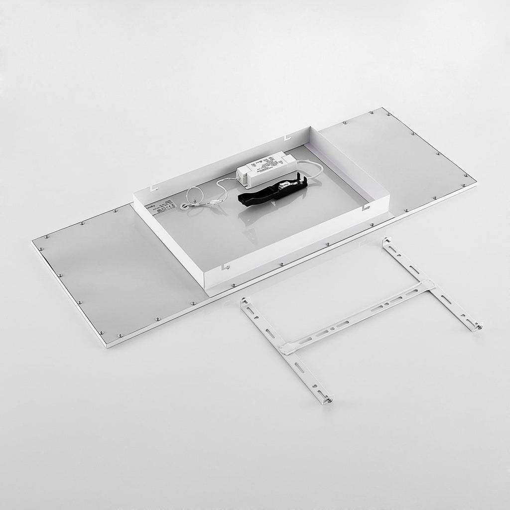 LED-panel Quais hvit aluminium 80x30 cm visning av monteringsdetaljer